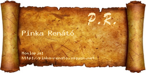 Pinka Renátó névjegykártya